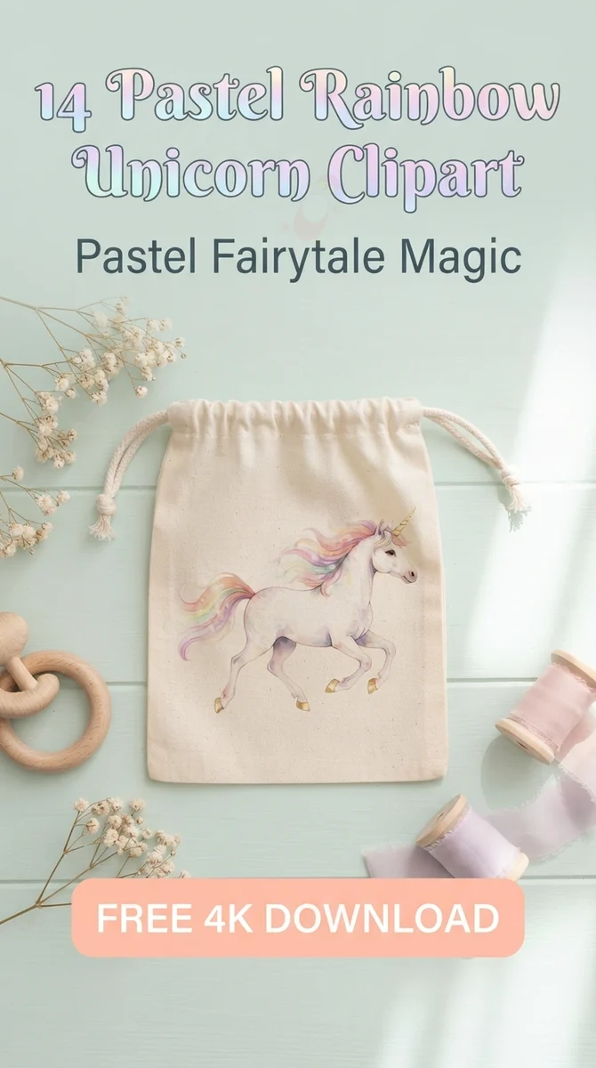 Free Galloping Unicorn PNG | Pastel Rainbow Tail Clipart — Dreamy Pastel Unicorns | Nursery & Party Clipart watercolor clipart