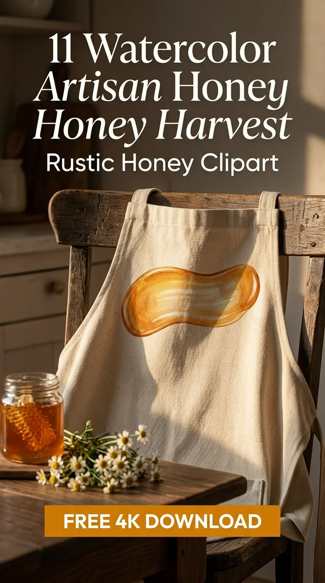 Free Realistic Honey Spill PNG | Watercolor Honey Drip Clipart — Cottagecore Honey Clipart | Rustic Watercolor Bee watercolor clipart