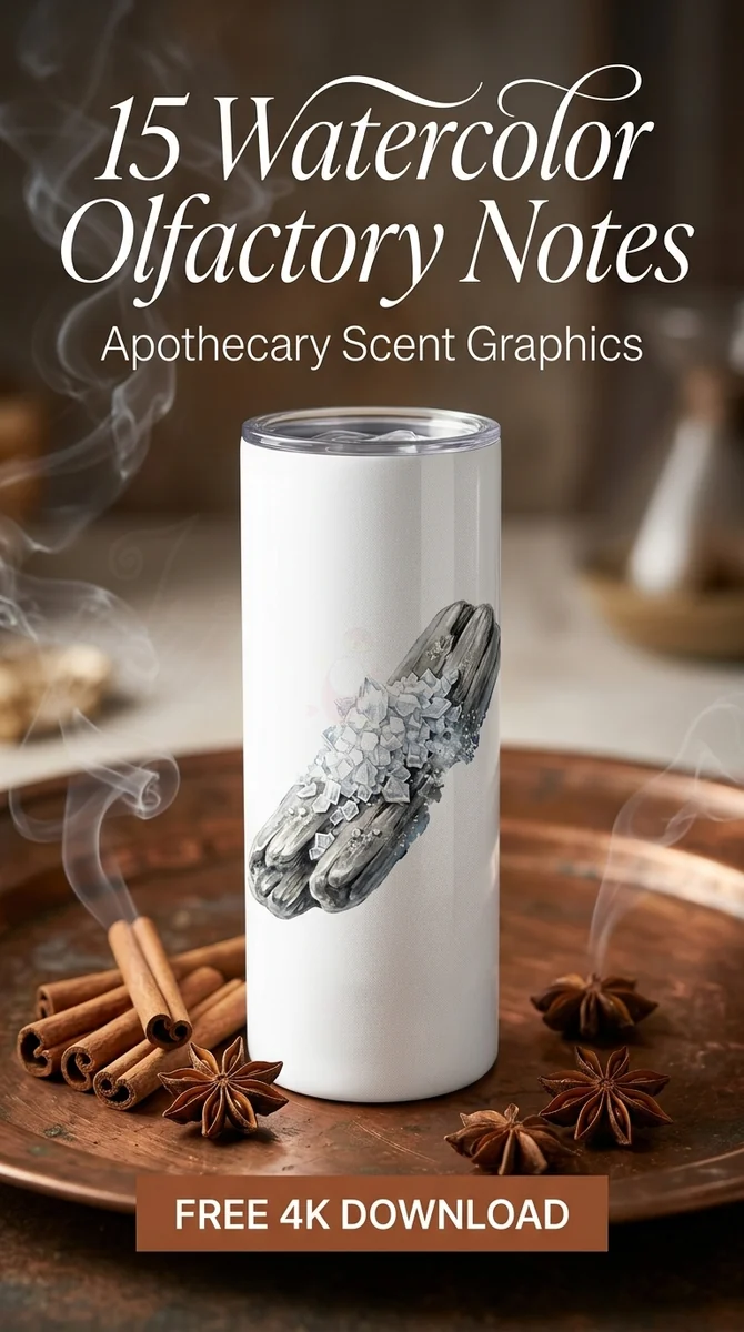Free Oceanic Breeze & Driftwood PNG | Sea Salt Clipart — Apothecary & Scent Graphics | Perfume Clipart watercolor clipart