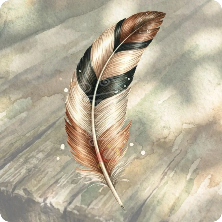 Free Wild Turkey Feather PNG | Rustic Archery Clipart — Watercolor Archery Clipart | Sports & Fantasy PNGs watercolor clipart