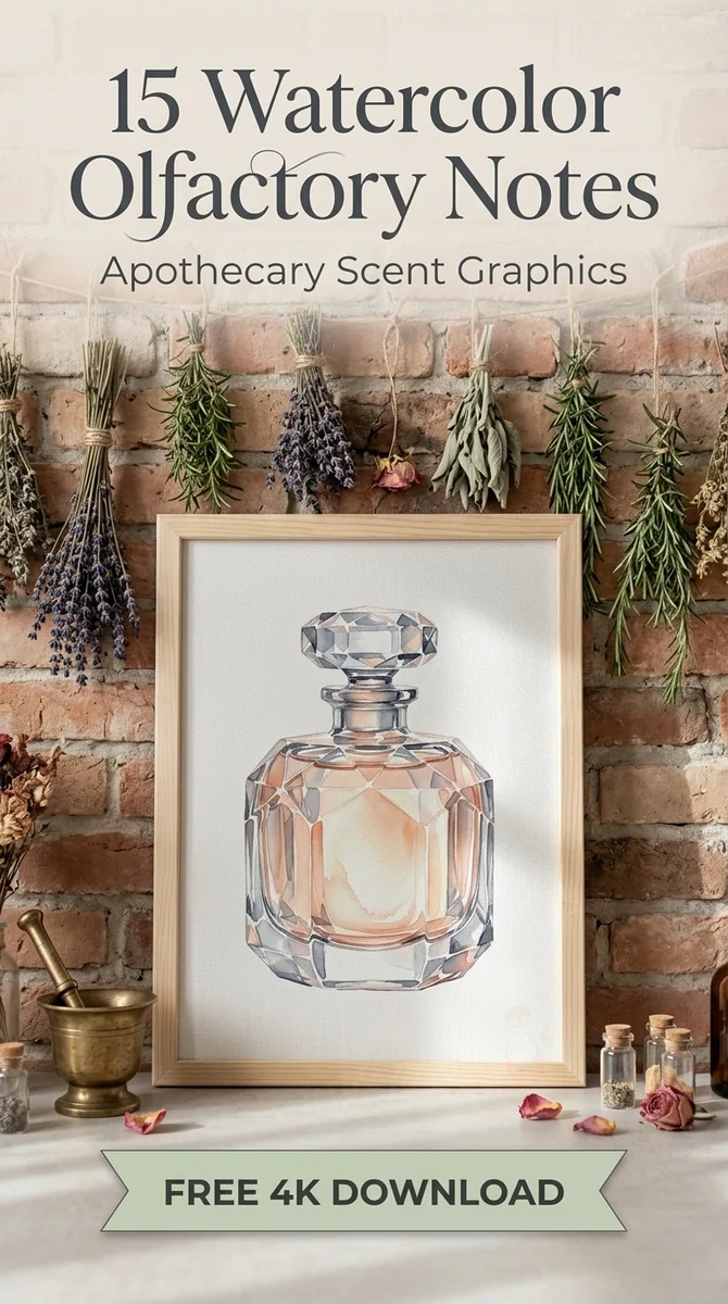 Free Crystal Diamond Perfume PNG | Elegant Fragrance Clipart — Apothecary & Scent Graphics | Perfume Clipart watercolor clipart