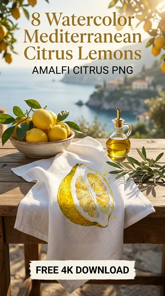 Free Amalfi Lemon Half PNG | Mediterranean Citrus Clipart — Mediterranean Citrus | Amalfi Lemon Clipart PNG watercolor clipart