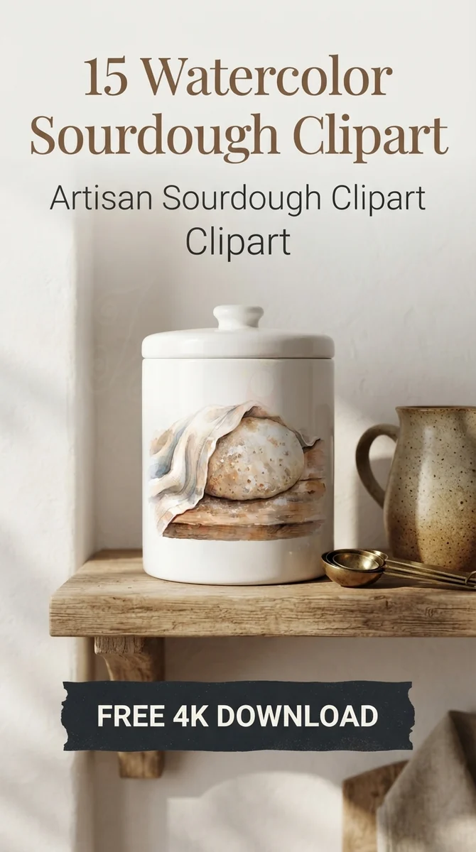 Free Proofing Bread Dough PNG | Linen Baker Cloth Clipart — Sourdough Baking | Artisan Bread Clipart watercolor clipart