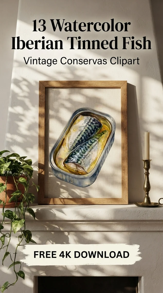Free Mackerel Fillets PNG | Realistic Tinned Fish Clipart β Tinned Fish Clipart Vintage Sardine PNG Aesthetic watercolor clipart