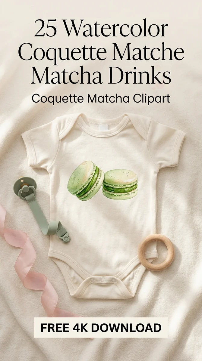 Free Matcha Macarons PNG | Green Dessert Cookie Clipart — Coquette Matcha Latte | Soft Girl Cafe Clipart PNG watercolor clipart
