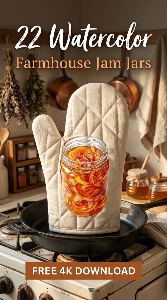 Free Citrus Marmalade PNG | Orange Preserve Clipart — Cottagecore Jam Jar Clipart | Rustic Farmhouse PNG watercolor clipart