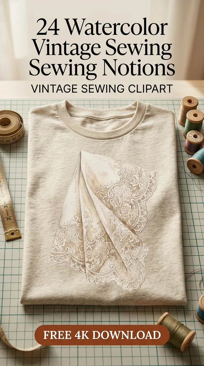 Free Chantilly Lace PNG | Elegant Watercolor Lace Fabric Clipart — Vintage Sewing Clipart | Haberdashery PNG watercolor clipart