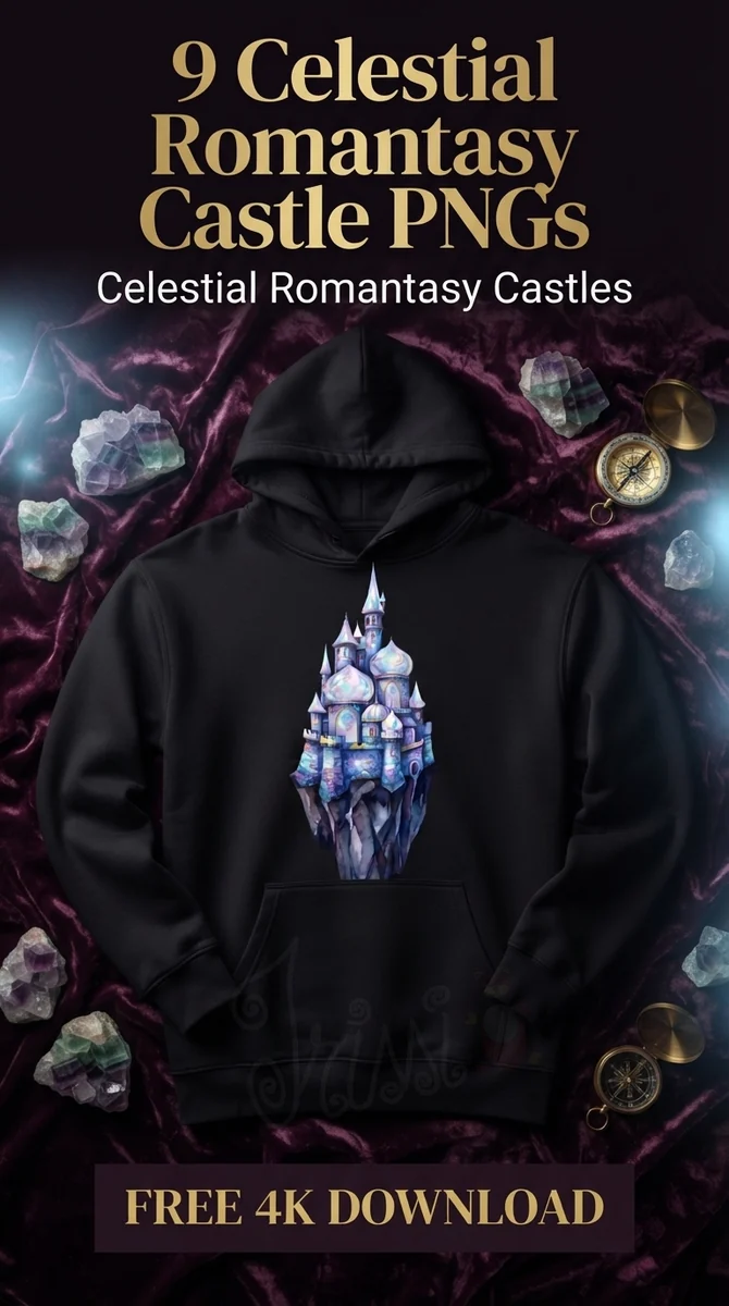 Free Starry Fairy Palace PNG | Pastel Celestial Castle — Celestial Romantasy | Fantasy Castle Clipart watercolor clipart