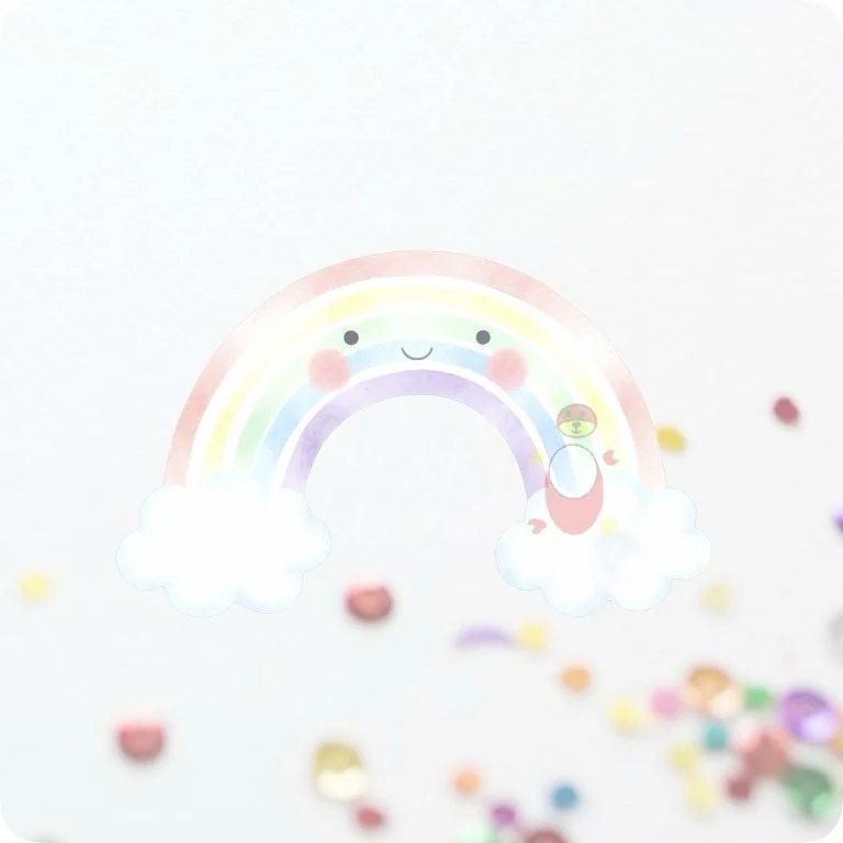 Free Cute Kawaii Rainbow Cloud PNG | Pastel Pride Art for Kids — Rainbow Pride Clipart | LGBTQ+ Watercolor PNGs watercolor clipart