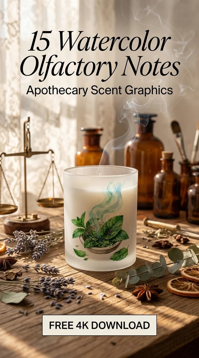 Free Fresh Peppermint Leaves PNG | Aromatherapy Clipart โ Apothecary & Scent Graphics | Perfume Clipart watercolor clipart