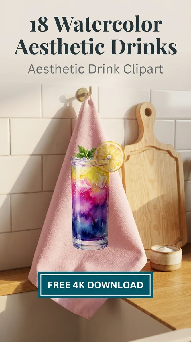 Free Butterfly Pea Lemonade PNG | Layered Drink Clipart — Home Cafe Aesthetic | Watercolor Drink Clipart watercolor clipart