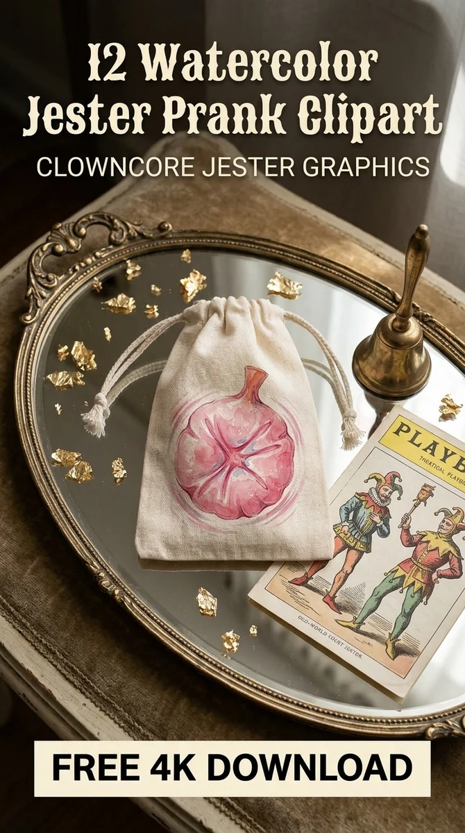 Free Deflating Whoopee Cushion PNG | Watercolor Joke Clipart — Clowncore Aesthetic | Jester & Prank Clipart watercolor clipart