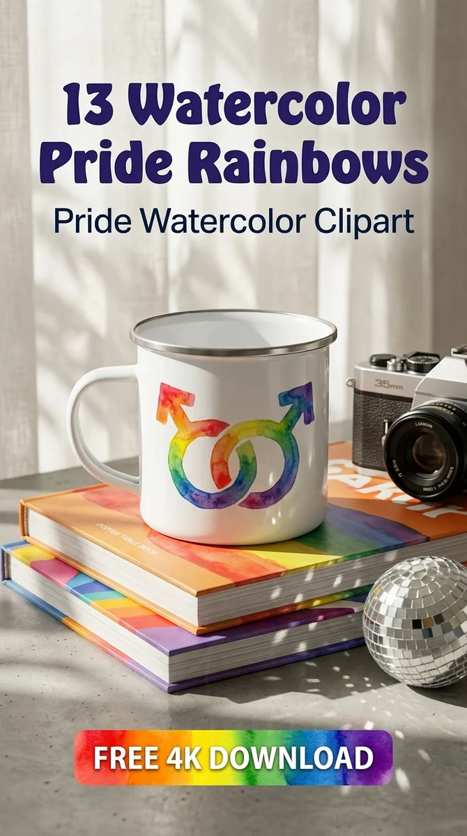 Free Gay Male Symbols PNG | LGBTQ Rainbow Clipart β LGBTQ Pride Watercolor Clipart watercolor clipart