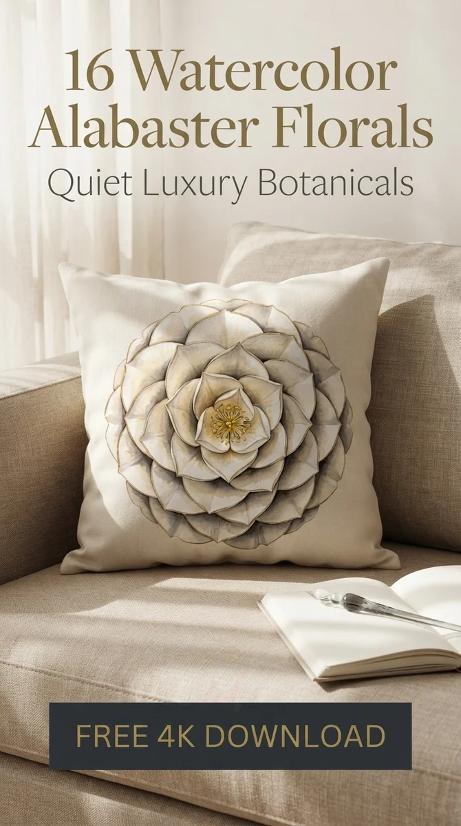 Free Cream Camellia PNG | Alabaster Flower Illustration — Quiet Luxury | White Gold Floral Clipart watercolor clipart