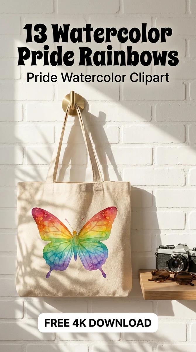 Free Pride Butterfly PNG | Rainbow Sublimation — LGBTQ Pride Watercolor Clipart watercolor clipart