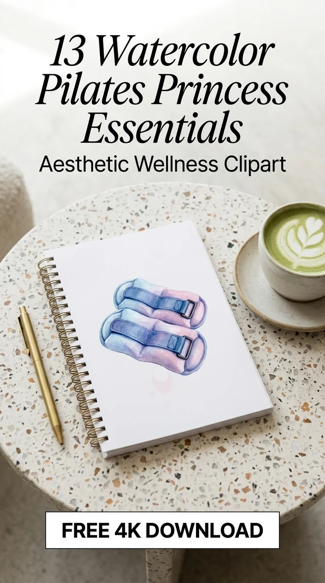 Free Pastel Ankle Weights PNG | Soft Life Clipart — Pilates Princess | Soft Life Fitness Clipart watercolor clipart