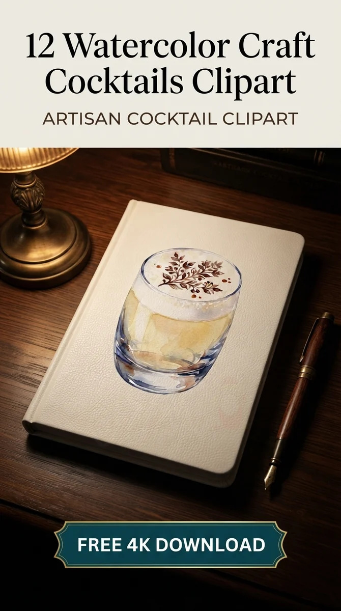 Free Gin Sour PNG | Watercolor Cocktail Menu Clipart — Craft Cocktails | Watercolor Bar Menu PNGs watercolor clipart