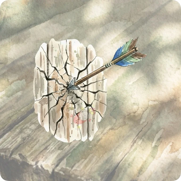 Free Broken Target PNG | Dynamic Archery Clipart — Watercolor Archery Clipart | Sports & Fantasy PNGs watercolor clipart