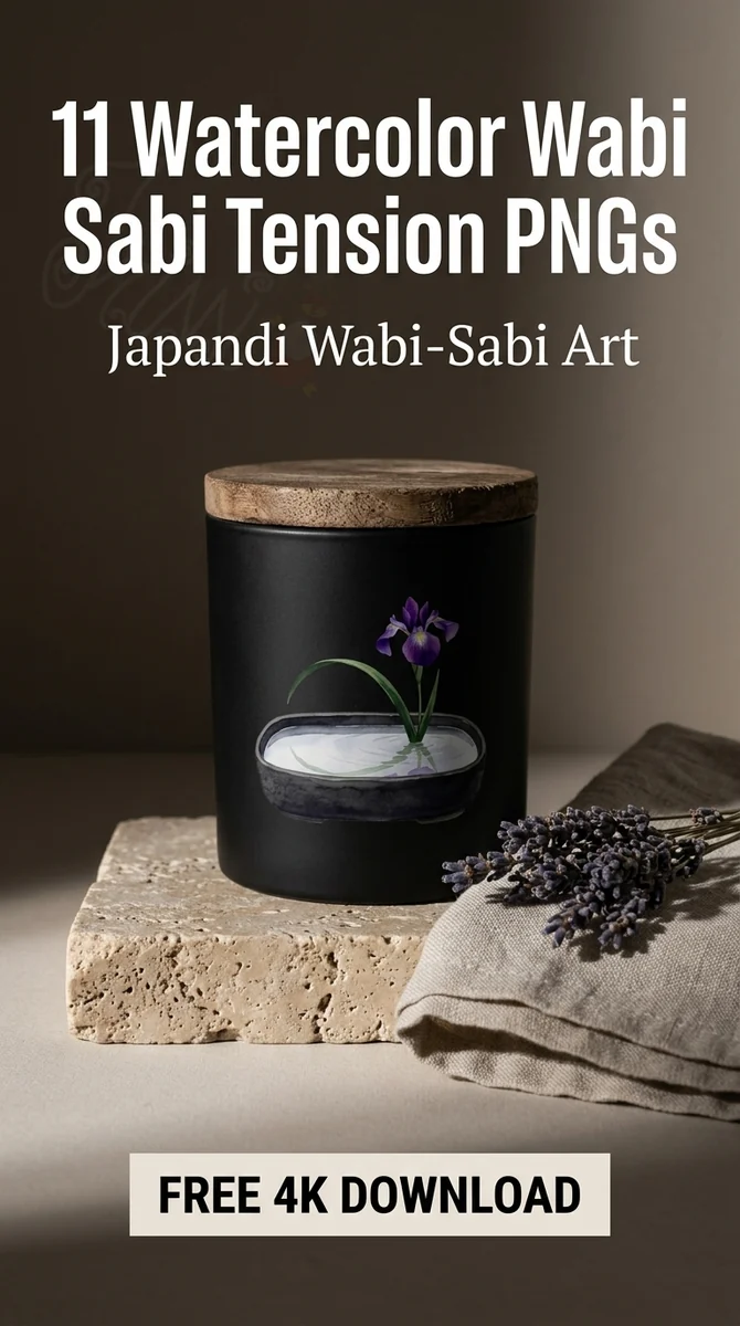 Free Purple Japanese Iris PNG | Minimalist Zen Clipart — Wabi Sabi Clipart | Minimalist Japandi Floral PNGs watercolor clipart