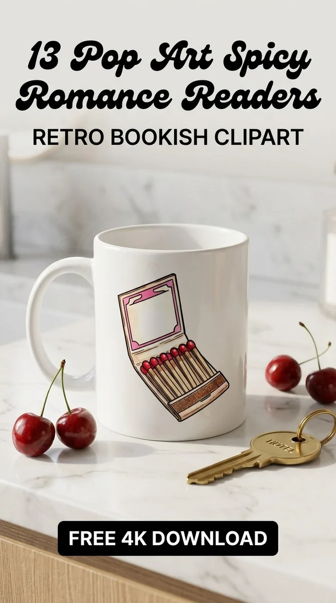 Free Retro Matchbook Clipart PNG | Vintage Watercolor Matches — Spicy Romance Reader Clipart PNG watercolor clipart