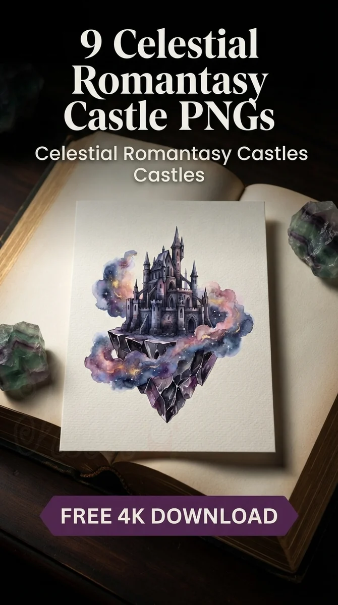 Free Rose Gold Castle PNG | Celestial Fairytale Clipart — Celestial Romantasy | Fantasy Castle Clipart watercolor clipart