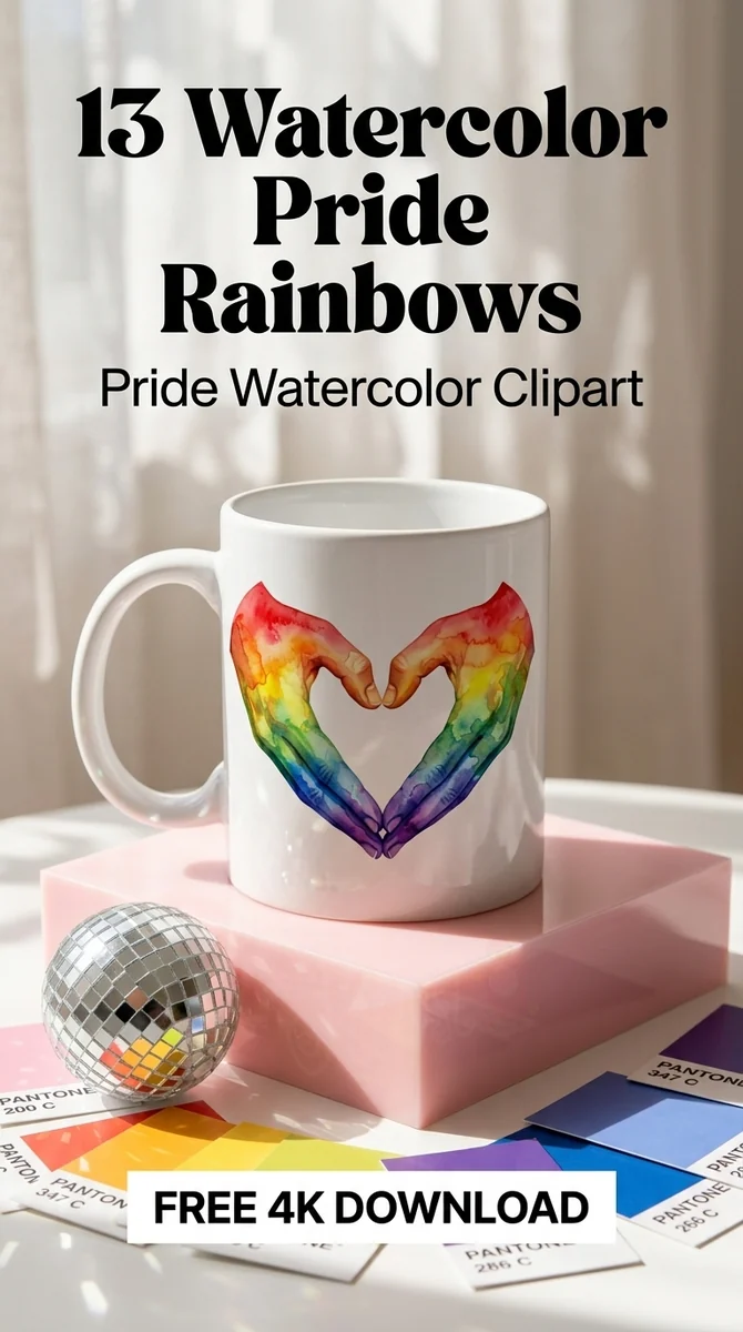Free Rainbow Hand Heart PNG | LGBTQ Pride Art — LGBTQ Pride Watercolor Clipart watercolor clipart