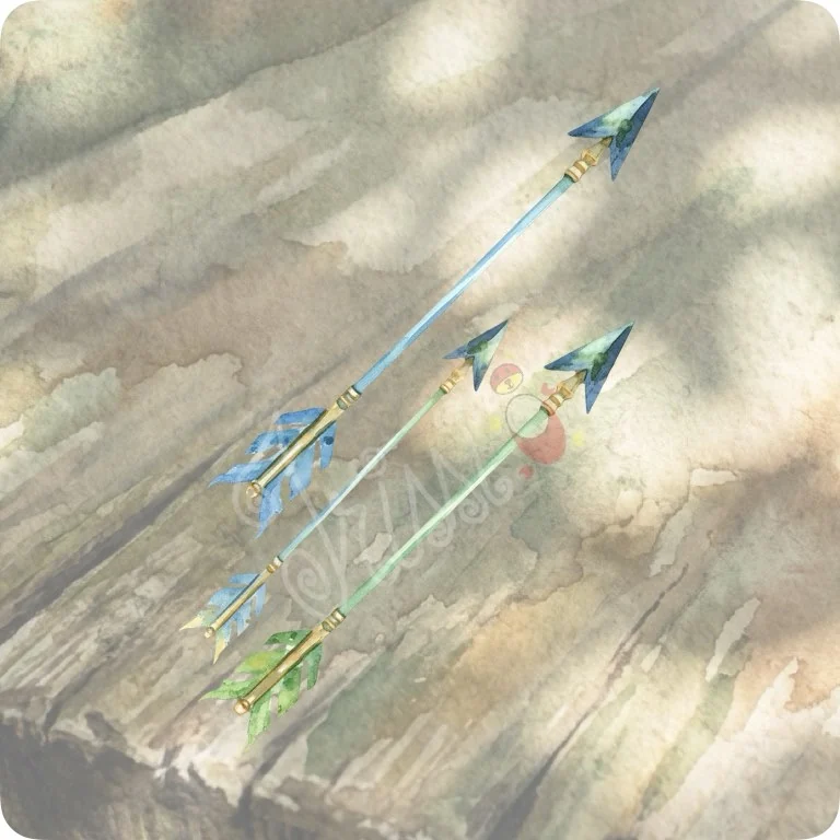 Free Colorful Arrows Trio PNG | Watercolor Archery Clipart — Watercolor Archery Clipart | Sports & Fantasy PNGs watercolor clipart