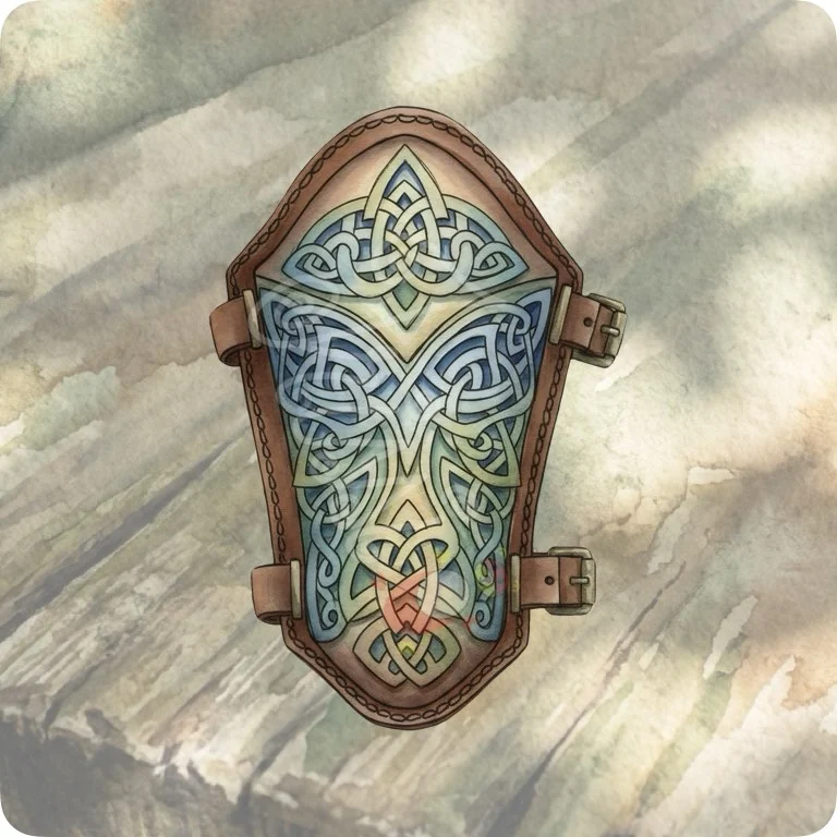 Free Celtic Arm Guard PNG | Fantasy Archery Clipart — Watercolor Archery Clipart | Sports & Fantasy PNGs watercolor clipart